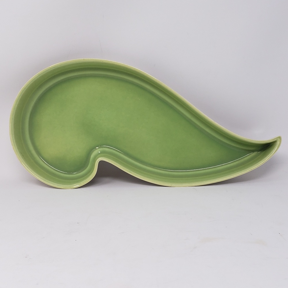 Vintage Roselane swirled green dish